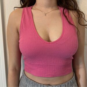 Pink cotton on halter top